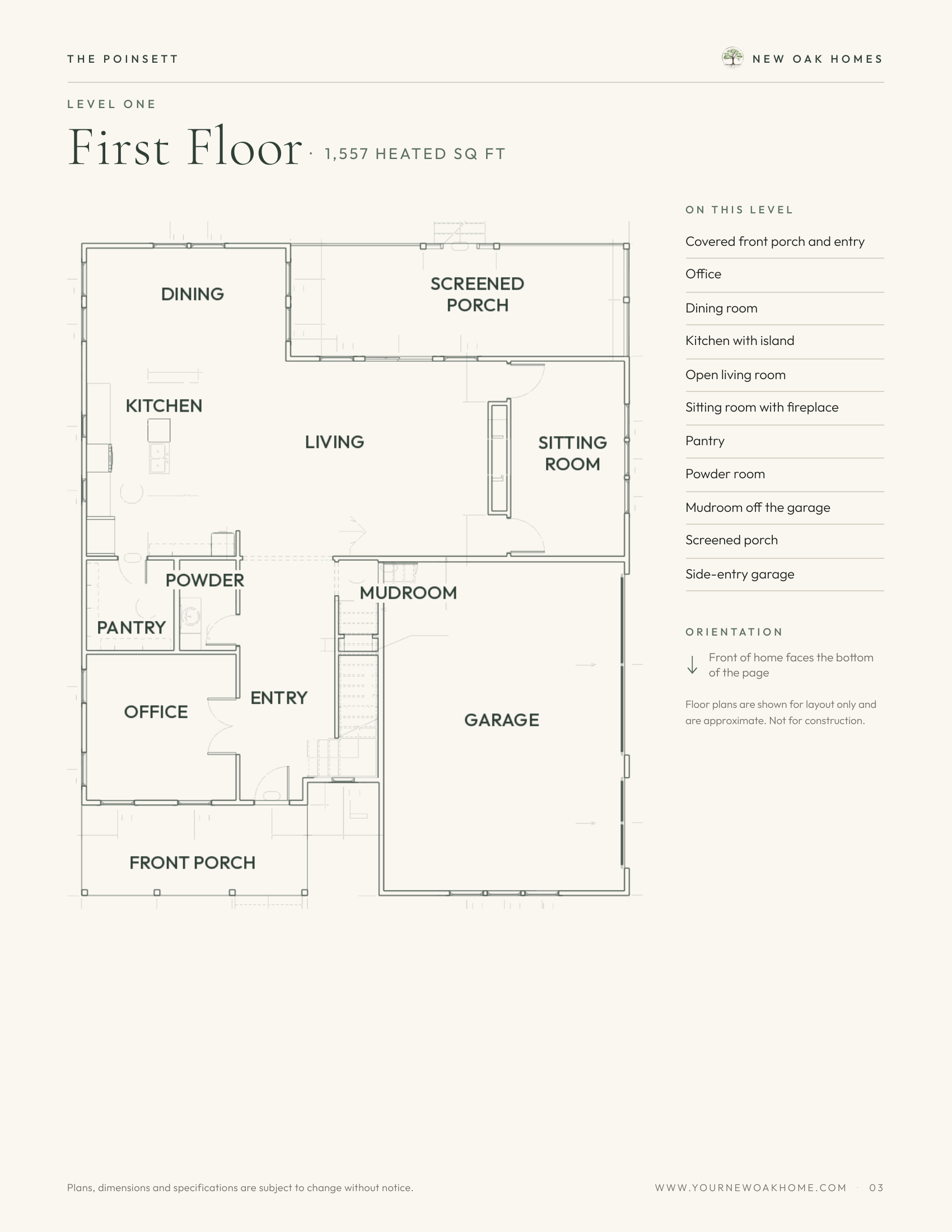 The Poinsett first floor plan