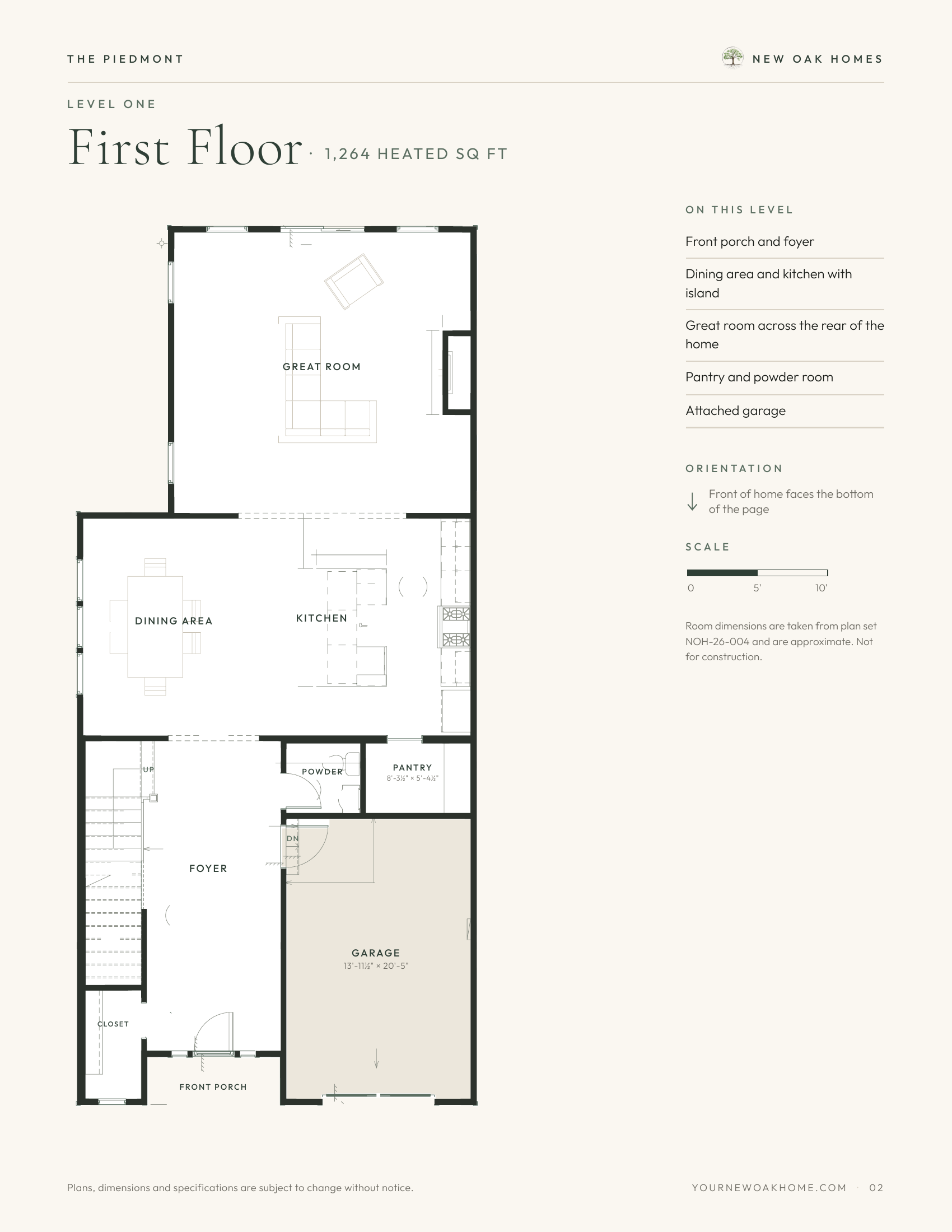 The Piedmont — First floor