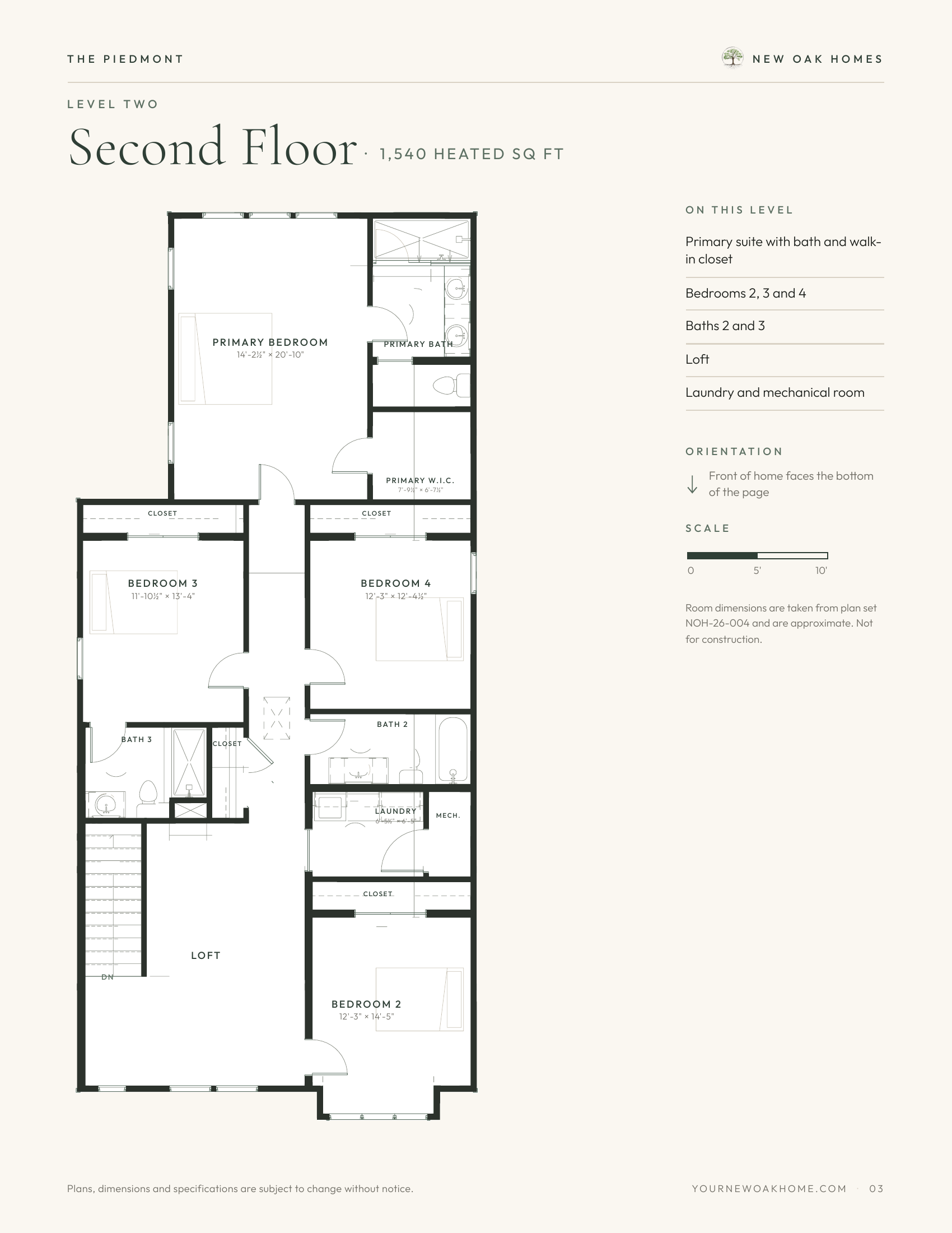 The Piedmont — Second floor